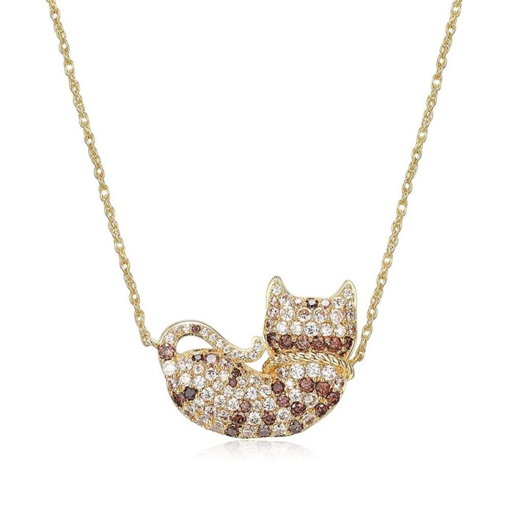 Cuddly Cat Diamonds Necklace